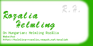 rozalia helmling business card
